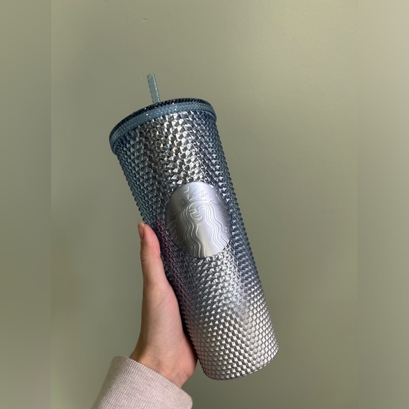 2023 Starbucks winter blue silver gradient ombré icicle tumbler - Picture 1 of 4